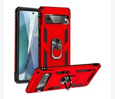 Androgate Designed for Google Pixel 7 Case, Military-Grade Metal Ring Holder Kic