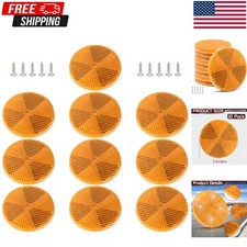 10Pack Round Reflectors for Driveway, Fence, Gates, Trailers, and Boats