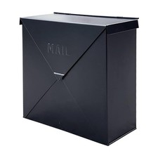 NACH Mailboxes for Outside Wall Mount, 10 x 10 x 4 inch Black Mailbox, Waterp...