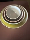VINTAGE PYREX PRIMARY COLORS GLASS NESTING MIXING BOWL SET 401 402 403 404