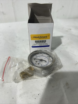 #ad #ad WorkSmart 2quot; Dial 1 4 NPT Thread 0 60 Scale Range Pressure Gauge 0 60 Psi. $10.00