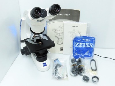 Carl Zeiss Primo Star Binokular Mikroskop Plan-Achromat 4x 10x 40x 100x AS-IS