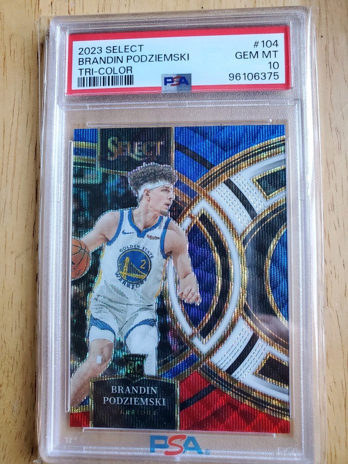 2023 Select Brandin Podziemski ROOKIE SP Tri-color PSA 10 💎 Mint #104 🔥 🔥
