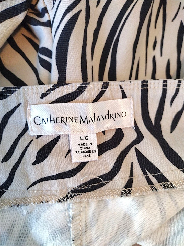 Pantalones Cortos Catherine Malandrino Mujer Estampado Animal Talla Grande  Foto 3 de 4