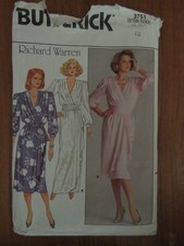 Butterick 3751 Sewing Pattern Ladies Front Mock Wrap Over Cocktail Evening dress