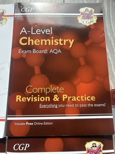 5x BUNDLE A-Level Chemistry AQA CGP Revision & Practice Workbooks + Flashcards - Picture 2 of 13