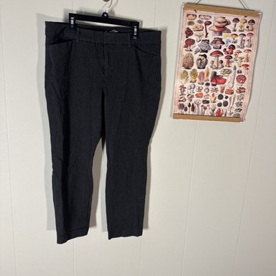 Old Navy High-Rise Pixie Skinny Pants Secret Smooth Pockets Dark Gray Size 14