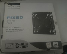 Image of Vivanco Fixed TV Wall Bracket 10 32 Slim Mount VESA 200x200 New Boxed