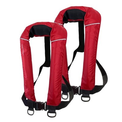 2Pcs/Pack USCG Type V Approved Automatic Inflatable Life Jacket Vest with 33g...