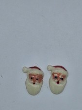 Vintage Santa Claus Head Christmas Decoration Lot - 1950s Collectible