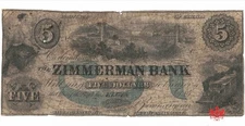 185_ The Zimmerman Bank 5$ Reminder - Fine - 815-12-08-06R