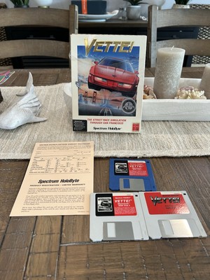 APPLE MACINTOSH MAC VETTE BIG BOX VINTAGE COMPUTER GAME 1989 SPECTRUM HOLOBYTE