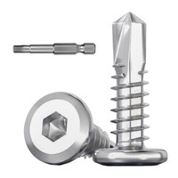 Edelstahl Blechschrauben M5,5X25Mm, Selbstschneidend, Innensechskant, 40 StüCk,