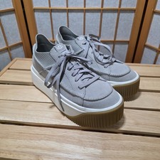 UGG EZ-DUZZIT W's Lace Seal Gray Suede 2" Platform Sneaker Shoes Chunky Sz 10