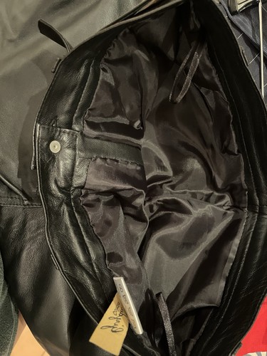 Lederhose weicher Lamm-Leder schwarz gefüttert.m Gürtel-Gr.38-Giyder-Neuwertig - Bild 5 von 10