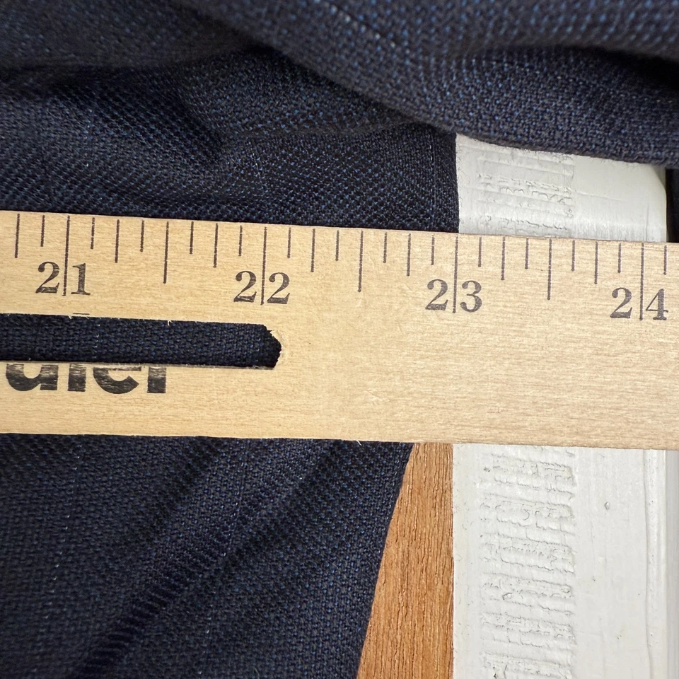 Traje Chaqueta Canali Para Hombres 46R Azul Marino Rayas Doble Pecho Lana Blazer Pico Foto 3 de 4