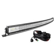 50 inch 648W Curved LED Light Bar, 7D Lens 50 inch 3 row DT wiring harness