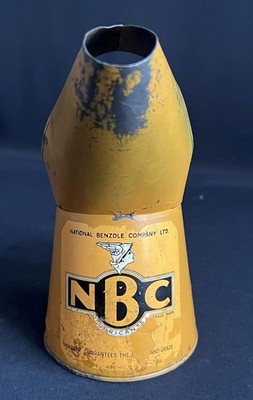 NATIONAL BENZOLE NBC VINTAGE PINT ÖL AUSGIESSER KRUG GARAGE DISPLAY MESSEN DOSE ZINN