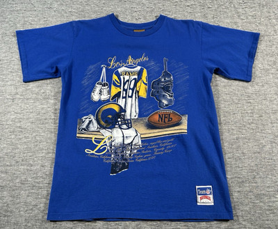 Vintage Nutmeg Los Angeles Rams Mens Medium Blue Single Stitch NFL Made in USA