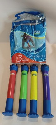 Zoggs Dive Seal Sticks Seals x4 Swimming Pool Toys Zoggy UK
