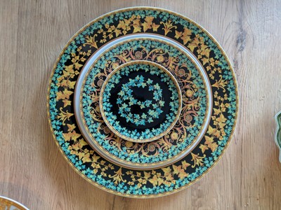 Exklusives Teller Set 3teilig Rosenthal Versace Gold Ivy