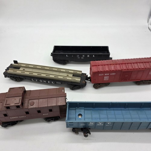 Vintage Lionel O Gauge Freight Train Car Lot 5pc Caboose Boxcar Gondola 1:48