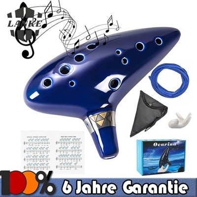Legend Zelda Flöte Okarina Ocarina 12 Löcher Loch Ceramic Alto C mit Ständer DHL