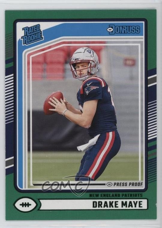 2024 Panini Donruss Rated Rookie Green Press Proof Drake Maye #379 1nr8