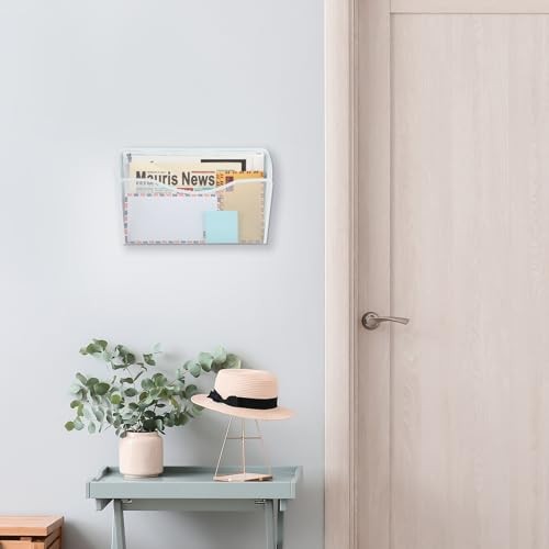3 Single Pocket Mesh Hanging File Organizer, Vertical Wall 3 Pack White - Picture 6 of 8