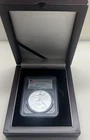 2016 Silver Eagle Certified by PCGS as MS 70 Beautiful Wooden Gift Box