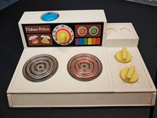 1978 Fisher Price 919 Kitchen Stove Top Glow Magic Burners T61