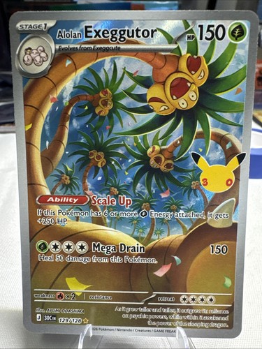 Pokemon ME: 30th Celebration - Alolan Exeggutor #129/128 NM