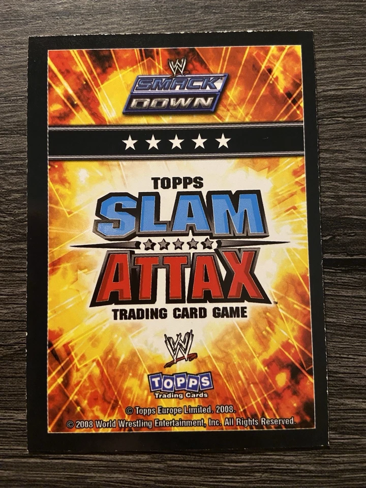 Triple H - 2008 Topps Slam Attax WWE Smackdown - Champion Wrestling Card - Image 2 of 2