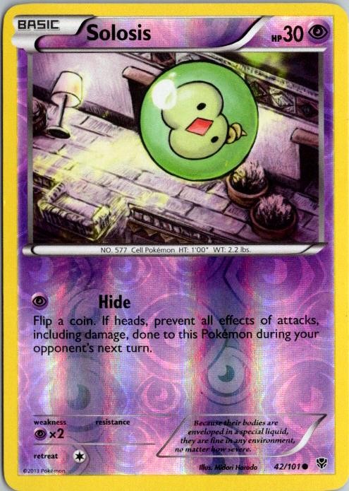 SOLOSIS 42/101 COMMON PLASMA BLAST POKEMON REVERSE HOLO LP