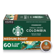 Medium Roast Coffee Pods, Colombia 100 Arabica, 60 Count K-Cups, 6 Boxes
