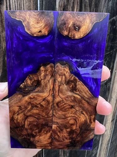 Stabilized Black Willow Hybrid Resin - Knife Scales