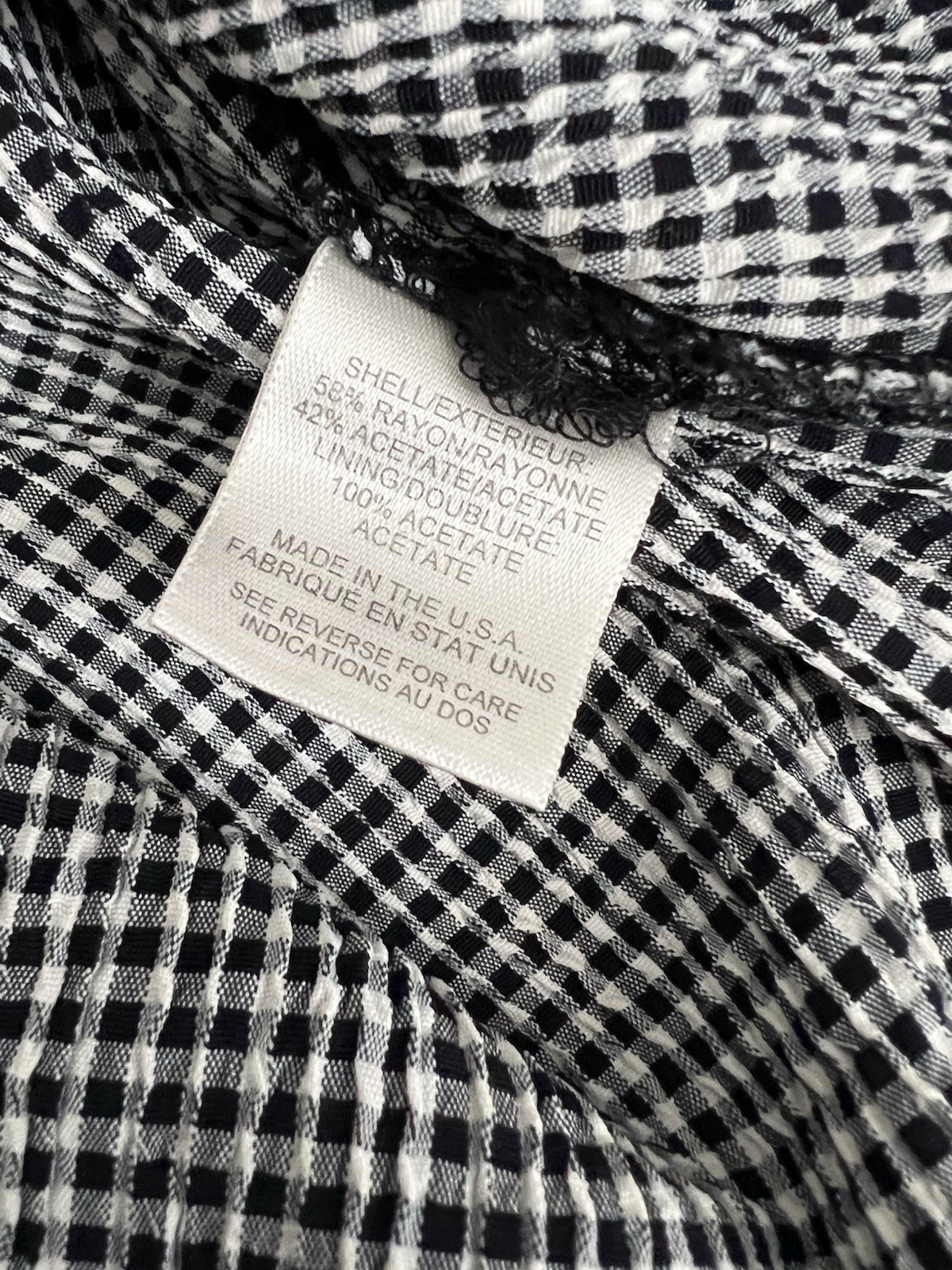 Talbots Vintage Gingham Button Up Embroidered Top… - image 4