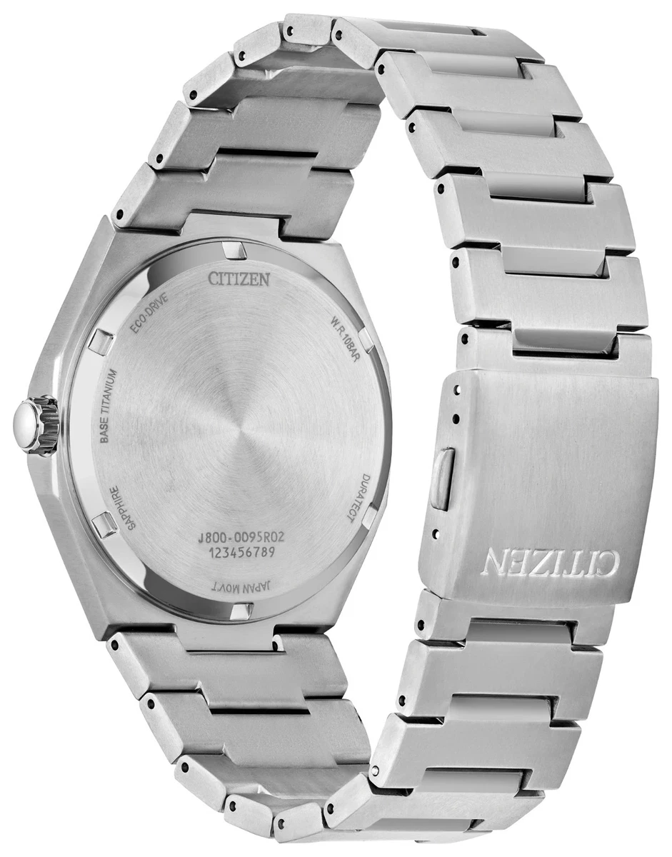 Anillo Citizen AW0130-85X Zenshin Titanio Eco-Drive Solar Zafiro Verde 100M