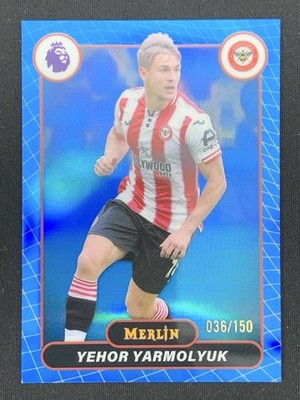 Yehor Yarmolyuk 2025-26 Topps Merlin Premier League Blue Refractor /150 #40