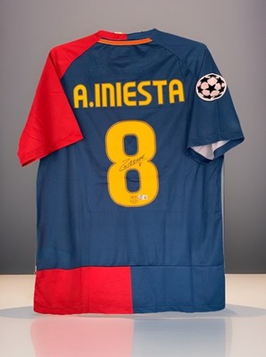 Andres Iniesta Signed Autographed Barcelona 2008/09 Home Jersey with Beckett COA