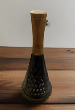 Stainless Steel Cone Shaped Grater Triple Hand Held Vegetable Grater Wood Handle