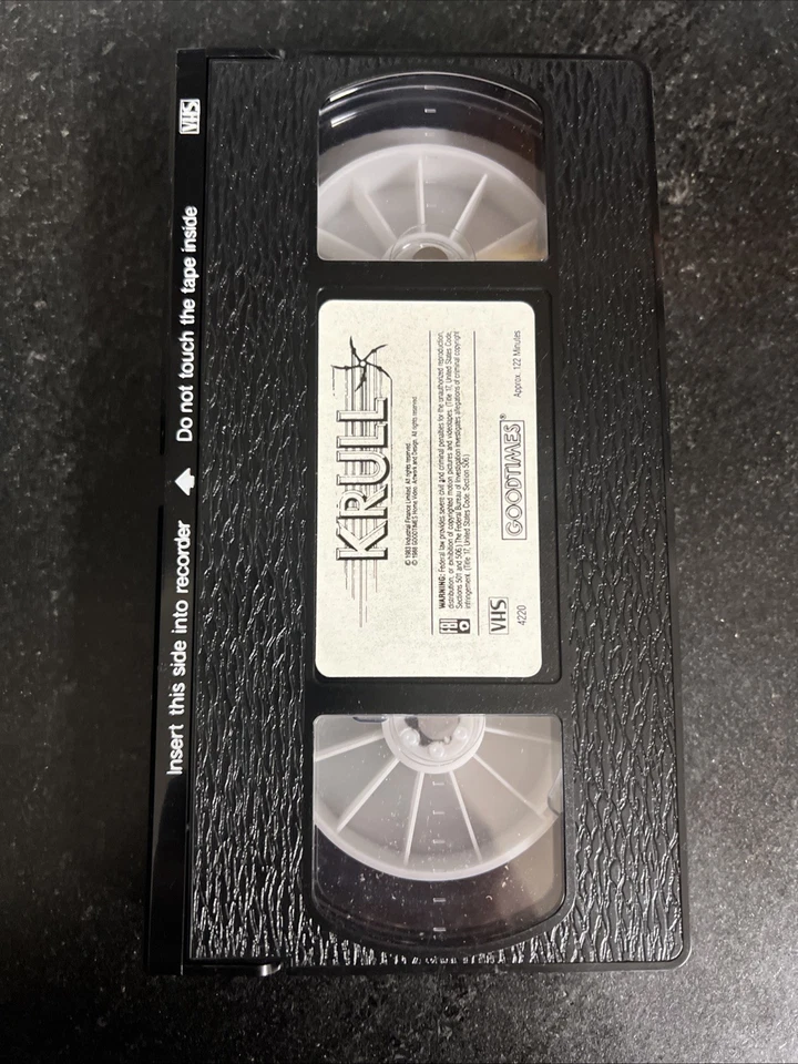 Krull VHS Tape 1988 Sci Fi Horror Movie Cult Classic Aliens Outer space - Image 4 of 4