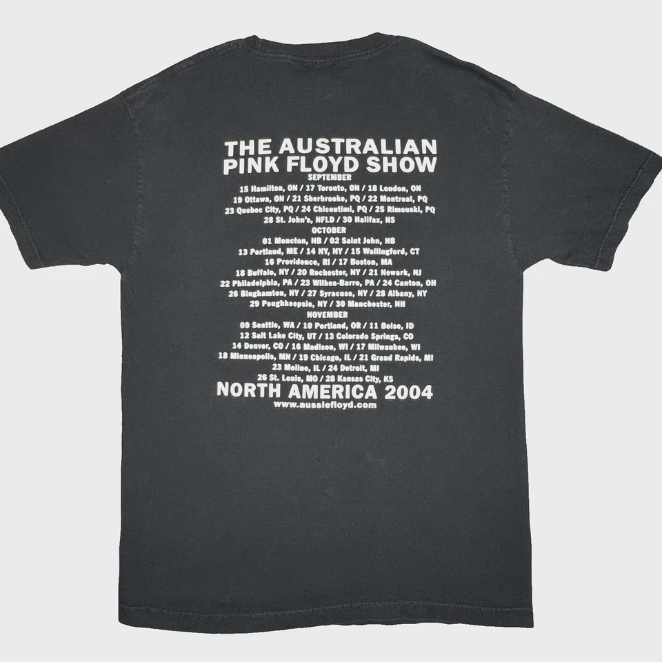 Vintage Australian Pink Floyd Show Shirt Mens Large Black 2004 Tour Band 00s - Image 2 of 4