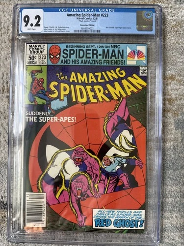 AMAZING SPIDER-MAN #223 CGC 9.2 NEWSSTAND - ULTRA RARE MARK JEWELERS VARIANT!