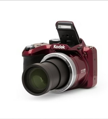 Kodak PixPro AZ401 16MP 40x Zoom Bridge Digital Camera Red Tested no cap