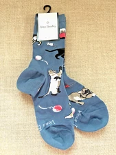 Vera Bradley Crew Socks in Cats Meow pattern, great gift idea!