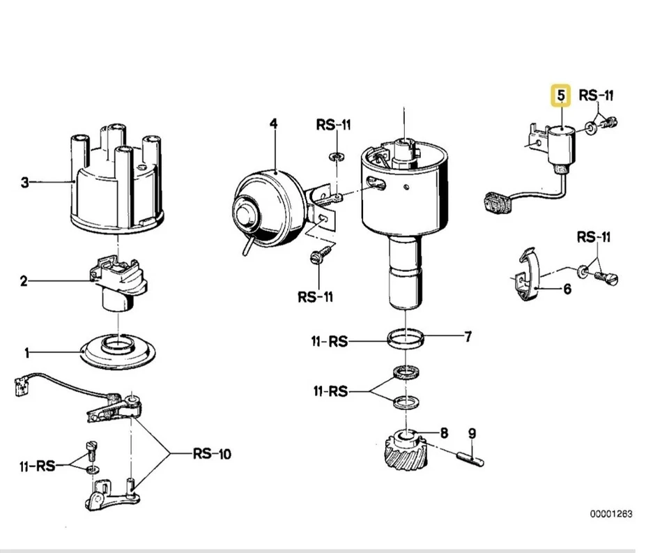 Condensador de encendido BOSCH para ALFA ROMEO Alfetta BMW VOLVO 140 63-90 1237330295 Foto 2 de 2