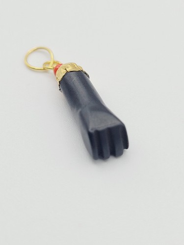 Dije Figa Mano Azabache Jet Negro Genuino 14 K - Imagen 8 de 11