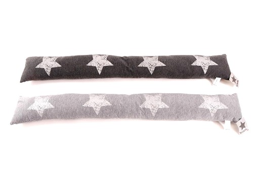 Zugluftstopper Türbodendichtung Türdichtung Zugluft Grau Anthrazit Stern 90cm - Bild 1 von 25