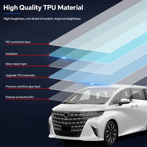 For Toyota Alphard 2024-UP Rear Bumper Precut Paint Protection Film Clear PPF - Picture 3 of 20